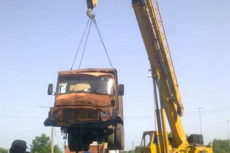 جابجایی کامیون کمپرسی